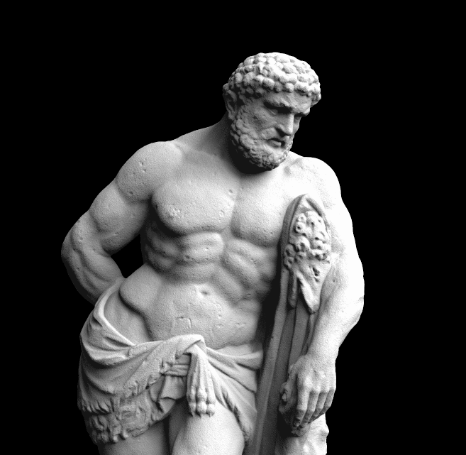 3d scaned hercules statue